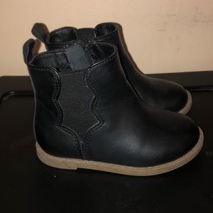 Black toddler girl booties